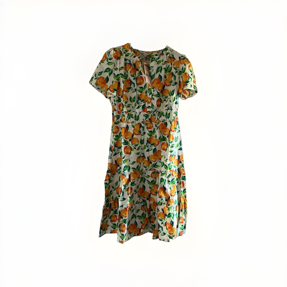 New Nanette Lepore Studio Dress Size M Fruit Print Summer